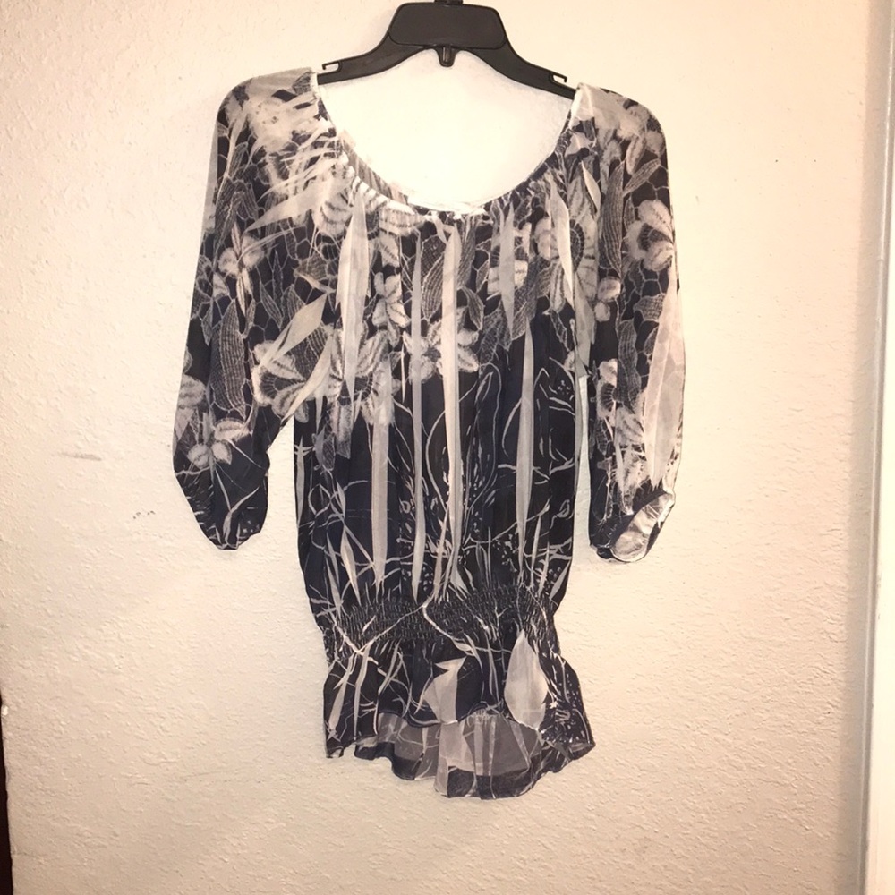 Charlotte Russe Sheer Purple Top